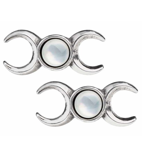 Triple Goddess Stud Earrings