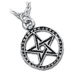 Dantes Hex Pentacle Pewter Necklace