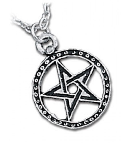 Dantes Hex Pentacle Pewter Necklace