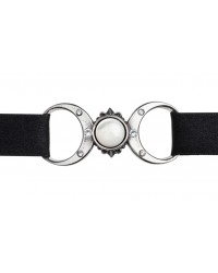 Triple Goddess Pewter Moon Choker