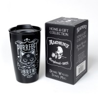 Black Cat Purrfect Brew Double Walled Travel Mug