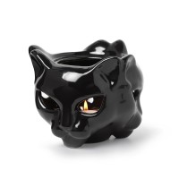 Black Cat Mug Warmer Stand and Mug