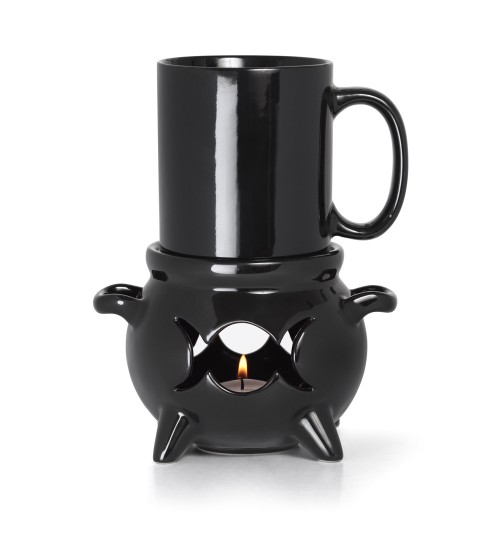 Witches Cauldron Mug Warmer Stand and Mug