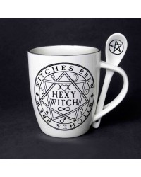 Hexy Witch Witches Brew Mug and Spoon Set