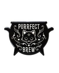 Purrfect Brew Cat Ceramic Cauldron Coaster