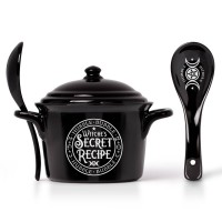 Witches Secret Recipe Soup Bowl and Spoon