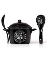 Witches Secret Recipe Soup Bowl and Spoon