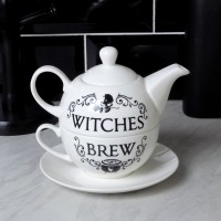 Witches Brew Cauldron Tea Pot and Cup Set