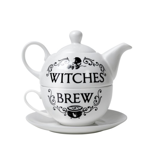 Witches Brew Cauldron Tea Pot and Cup Set