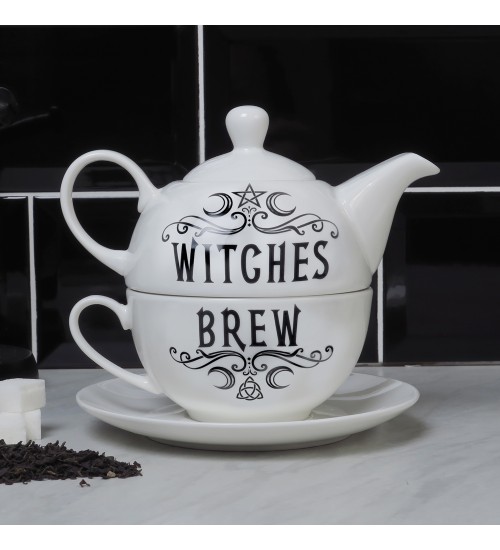 Witches Brew Triple Moon Tea Pot and Cup Set