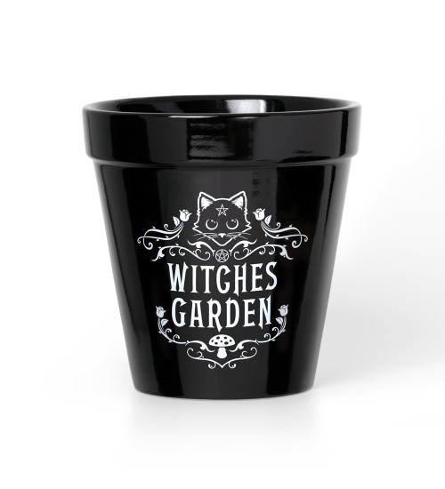 Witches Garden Cat Garden Plant Pot