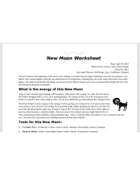 New Moon in Aries April 20 Free Worksheet
