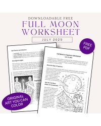 Full Moon in Capricorn Free Worksheet July 2025