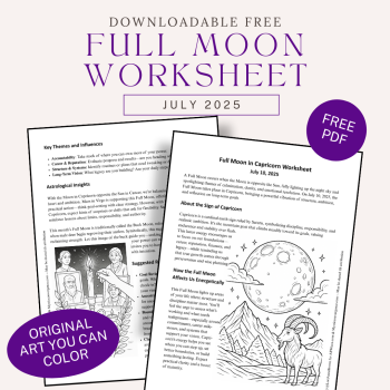 Full Moon in Capricorn Free Worksheet July 2025