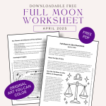 Full Moon in Libra MicroMoon Free Worksheet April 2025