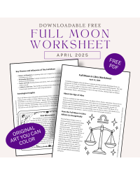 Full Moon in Libra MicroMoon Free Worksheet April 2025
