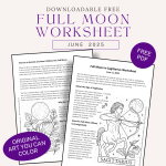 Full Moon in Sagittarius Free Worksheet June 2025