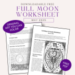 New Moon in Taurus Free Worksheet April 2025