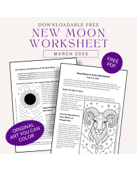 New Moon in Aires Free Worksheet March 2025