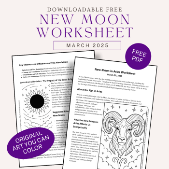 New Moon in Aires Free Worksheet March 2025