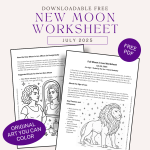 New Moon in Leo Free Worksheet July 2025