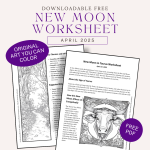 New Moon in Taurus Free Worksheet April 2025