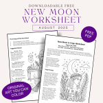 New Moon in Virgo Free Worksheet August 2025