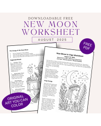New Moon in Virgo Free Worksheet August 2025
