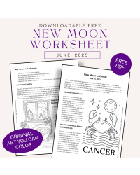 New Moon in Cancer Free Worksheet June 2025