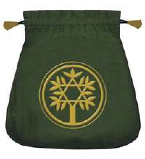 Celtic Green Velvet Tarot Bag