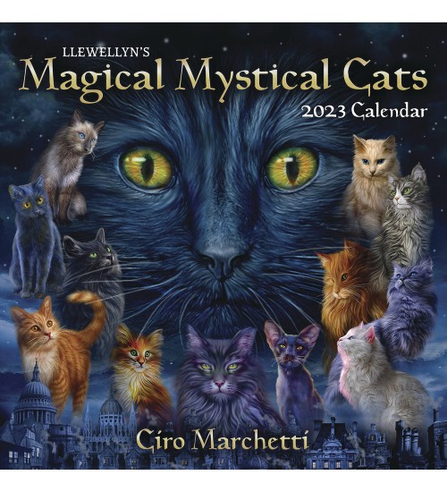 Mystical Cats Annual Llewellyn Wall Calendar