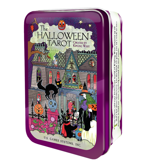 Halloween Tarot Cards in Tin