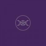 Triple Moon Pentacle Purple Velvet Cloth