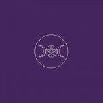 Triple Moon Pentacle Purple Velvet Cloth
