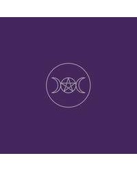 Triple Moon Pentacle Purple Velvet Cloth