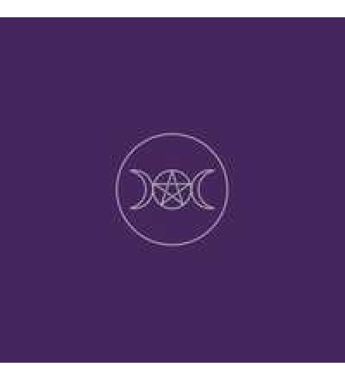 Triple Moon Pentacle Purple Velvet Cloth