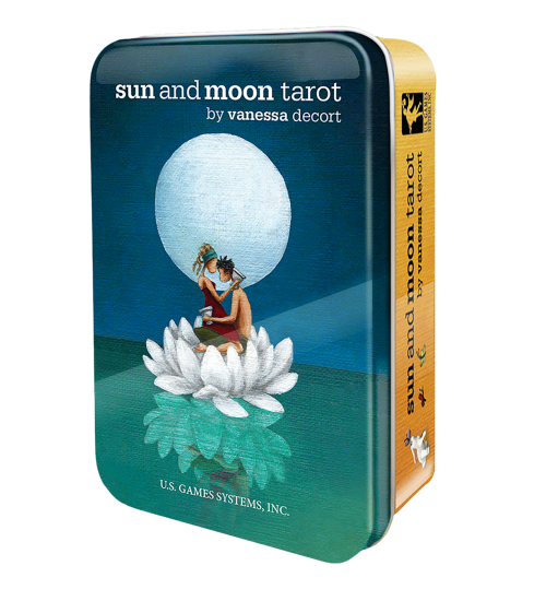 Sun and Moon Tarot Cards in a Tin
