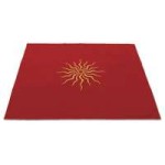 Sun Embroidered Red Velvet Cloth