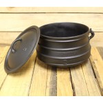 Potjie Cast Iron Flat Pot - 7 Quart Size 2