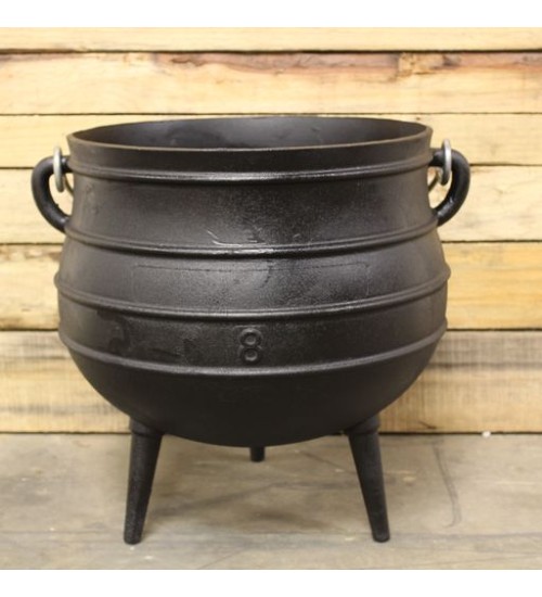 Cast Iron Potjie Cauldron - 4.75 Gallon, Size 8