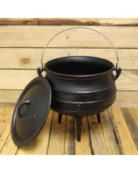 Flat Cast Iron Potbelly Cooking Pot Size 3 10 Qt