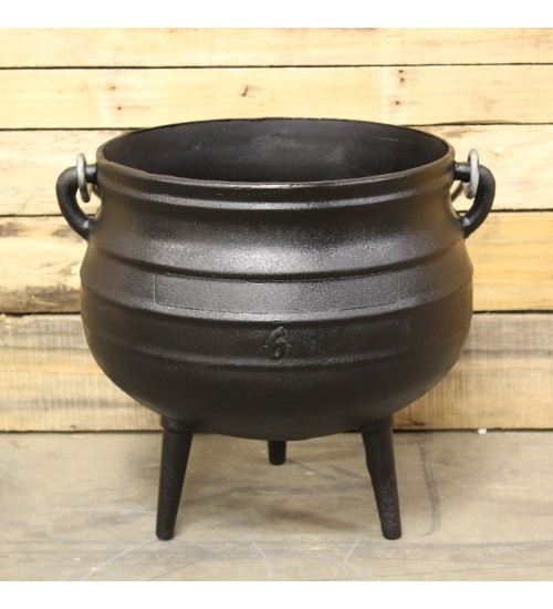 Cast Iron Potjie Cauldron - 3.5 Gallon, Size 6