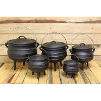 Cast Iron Potjie Cauldron - 4.75 Gallon, Size 8