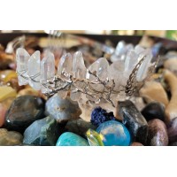 Moon and Earth Crystal Crown - Angel Aura Quartz