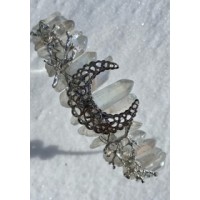 Moon and Earth Crystal Crown - Angel Aura Quartz