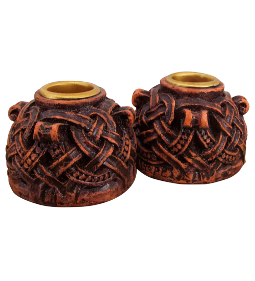 Celtic Knotwork Candleholder Pair