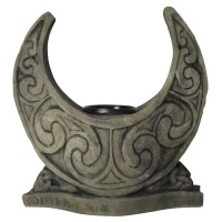 Crescent Moon Pentacle Candle Holder