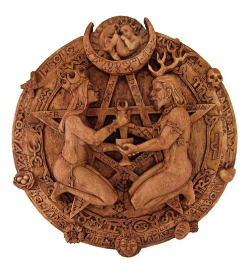 Great Rite Pentacle Wicca Plaque by Paul Borda