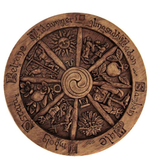 Wiccan Wheel of the Year Small Plaque