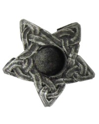 Pentagram Mini Pewter Candle Holder